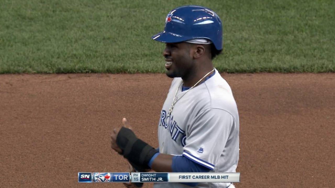 Smith Jr.'s first career hit