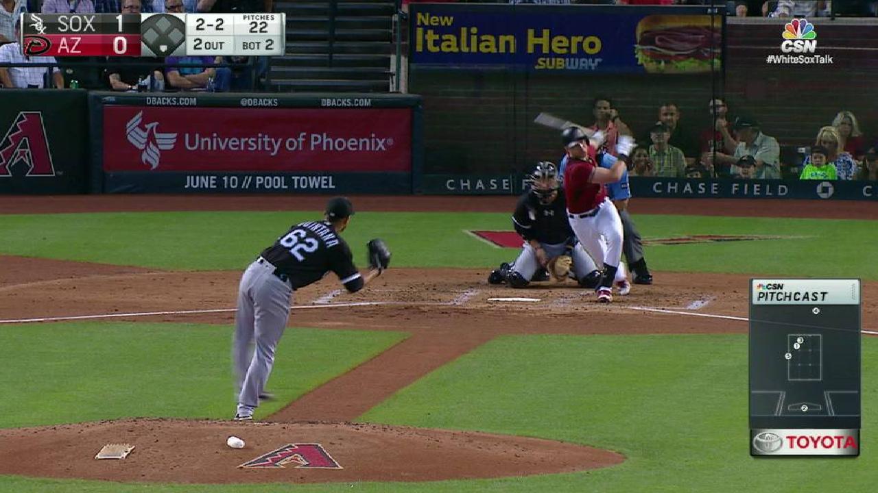 Quintana whiffs Drury in the 2nd
