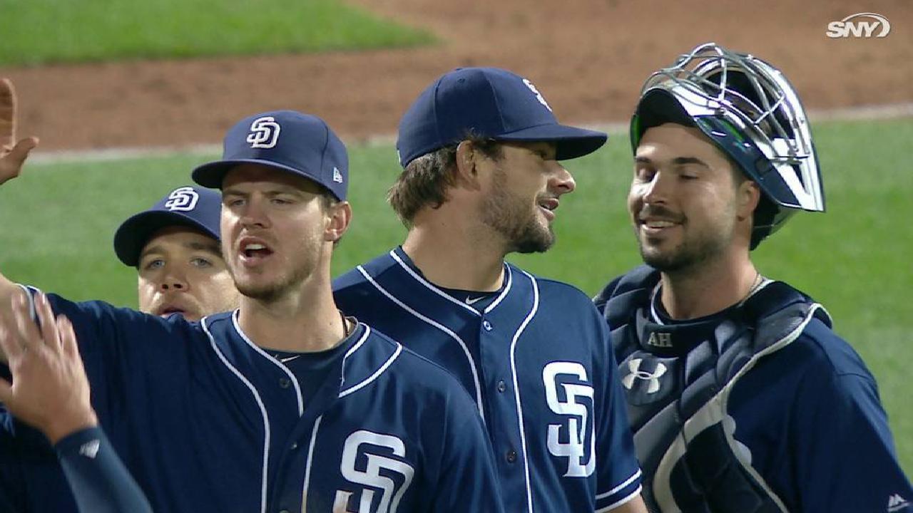 Hand notches the save