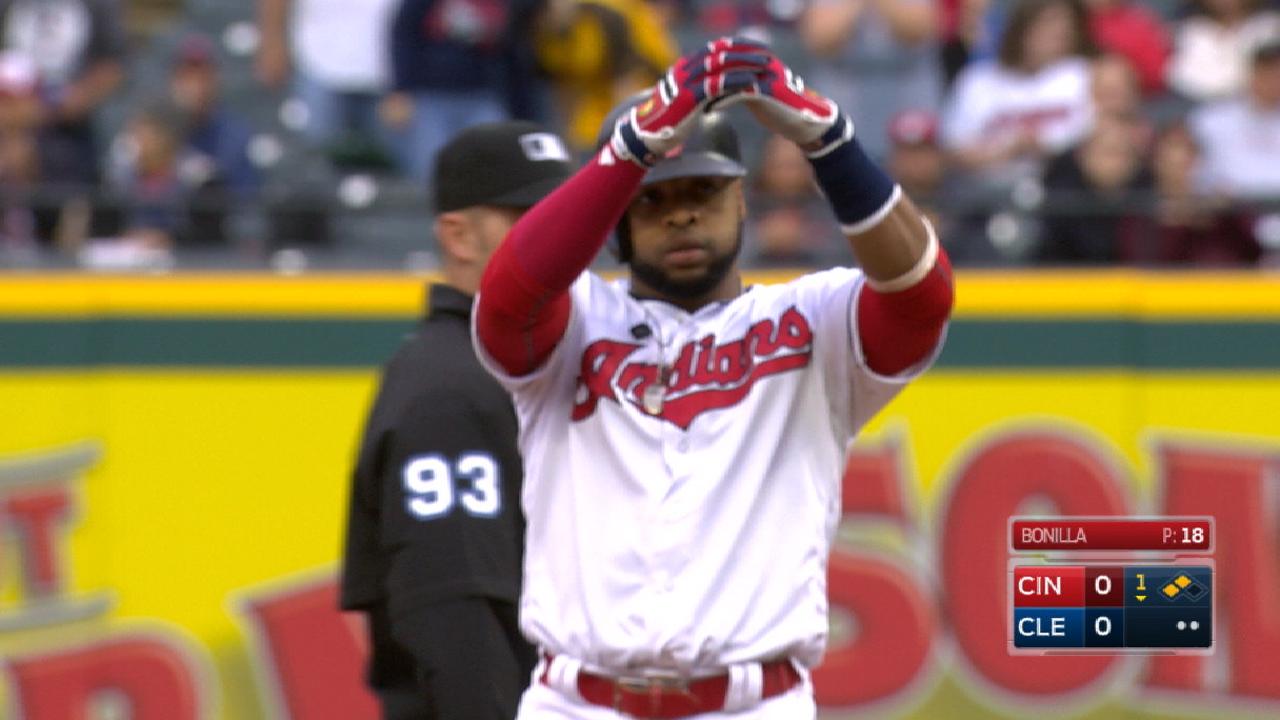 Santana homers and doubles twice