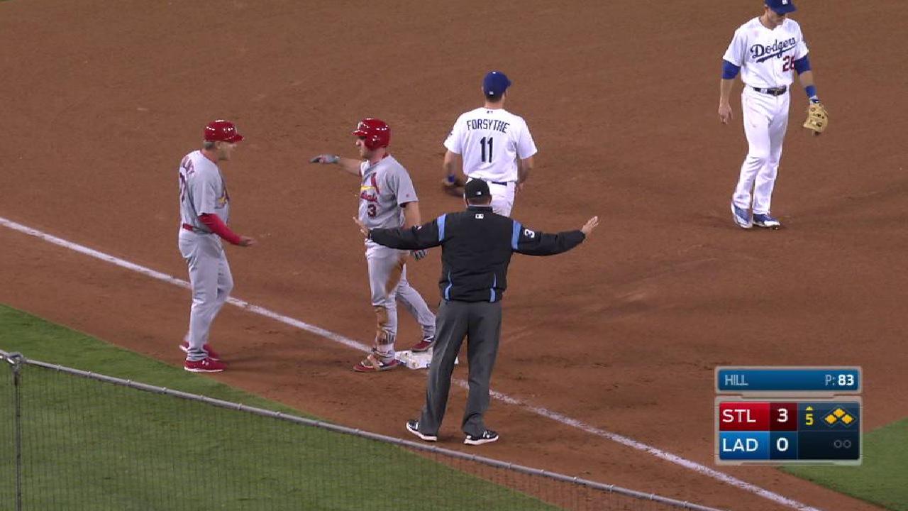 Cardinals plate two on error