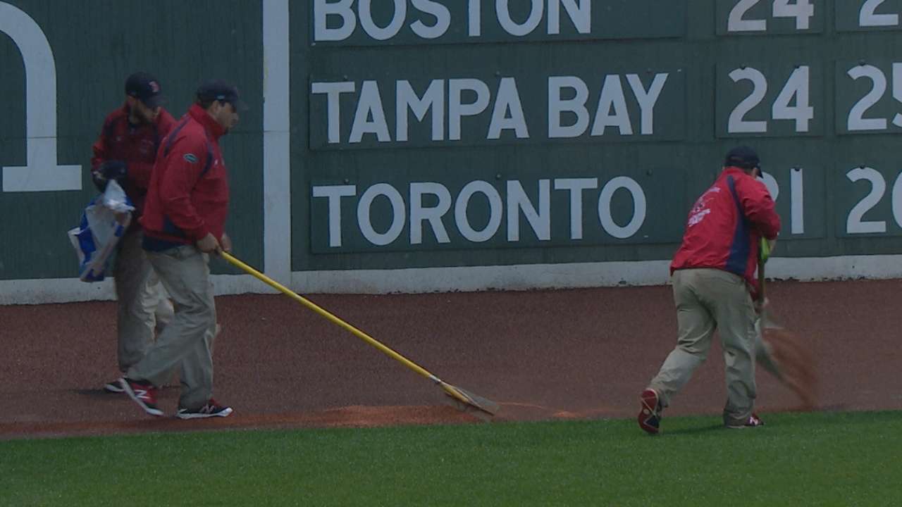 Ground crew readies field