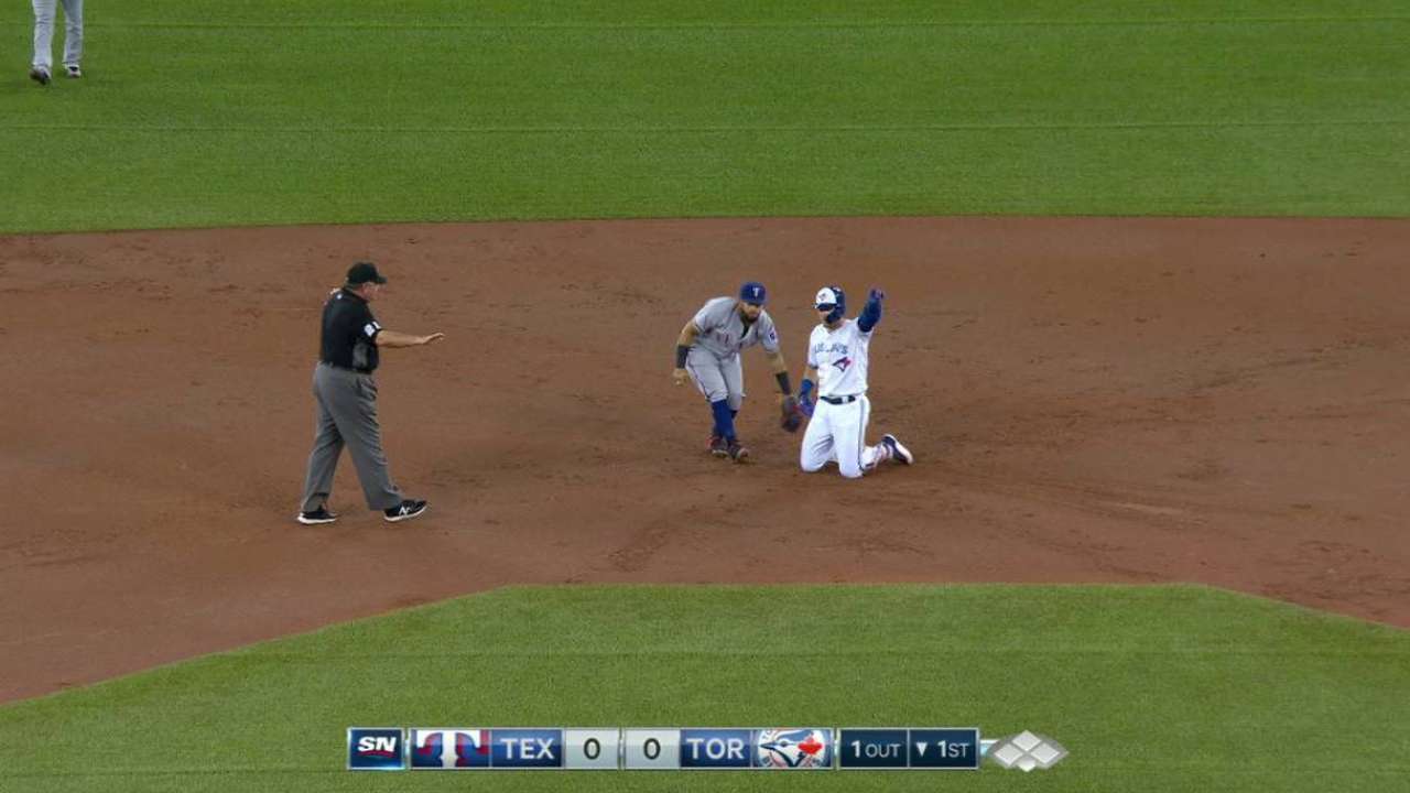 Donaldson's first hit off DL