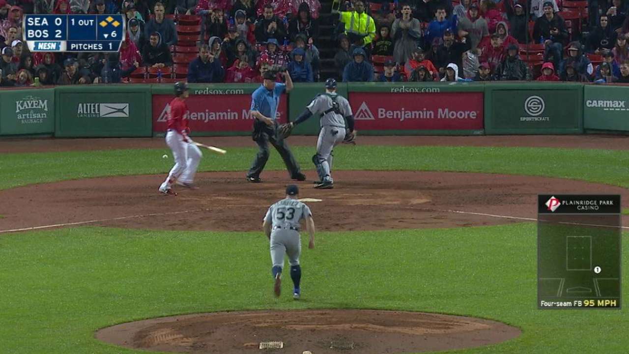 Passed ball scores Bradley Jr.