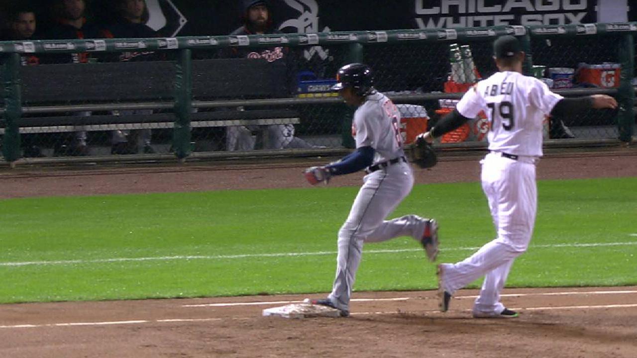 Upton safe at first on review