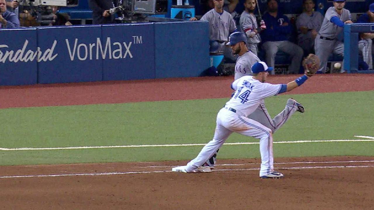 Mazara records infield single