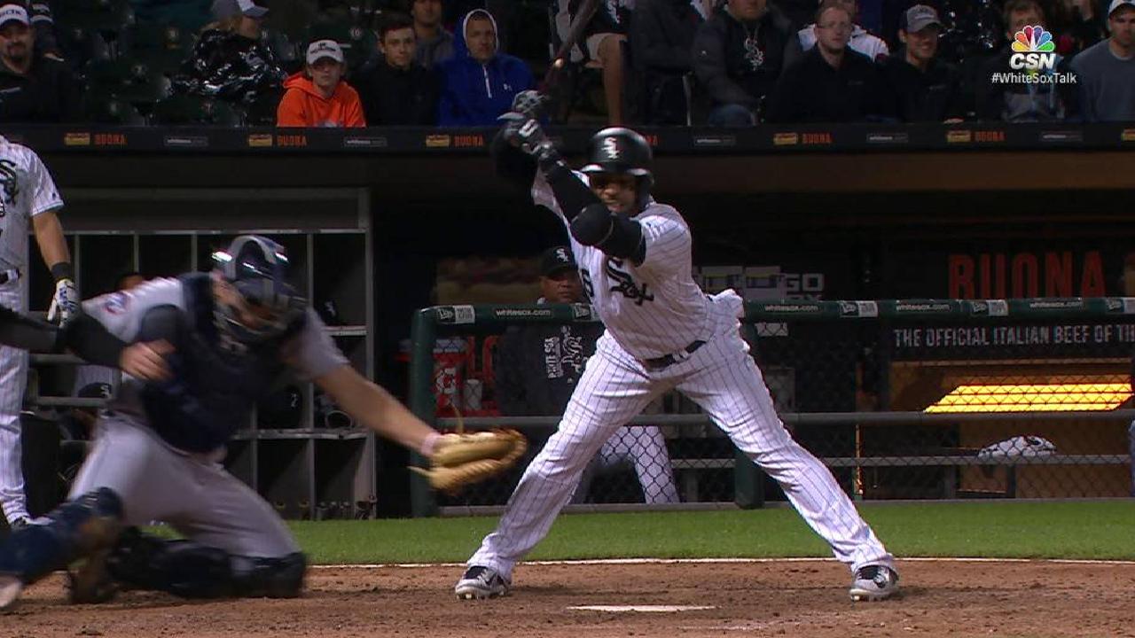 Leury hit by pitch, call stands