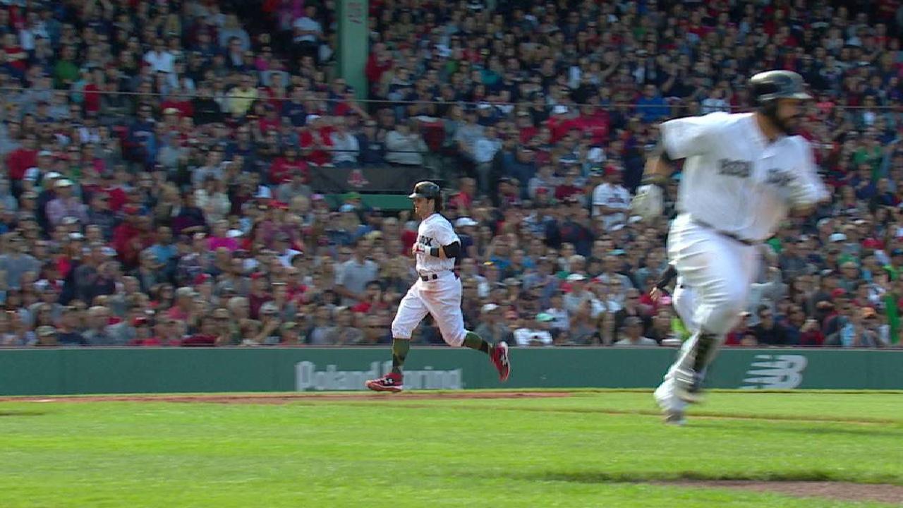 Leon's RBI single to right