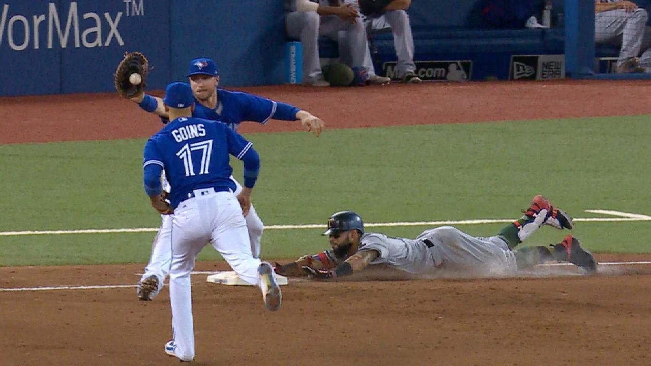 Goins' outstanding glove flip