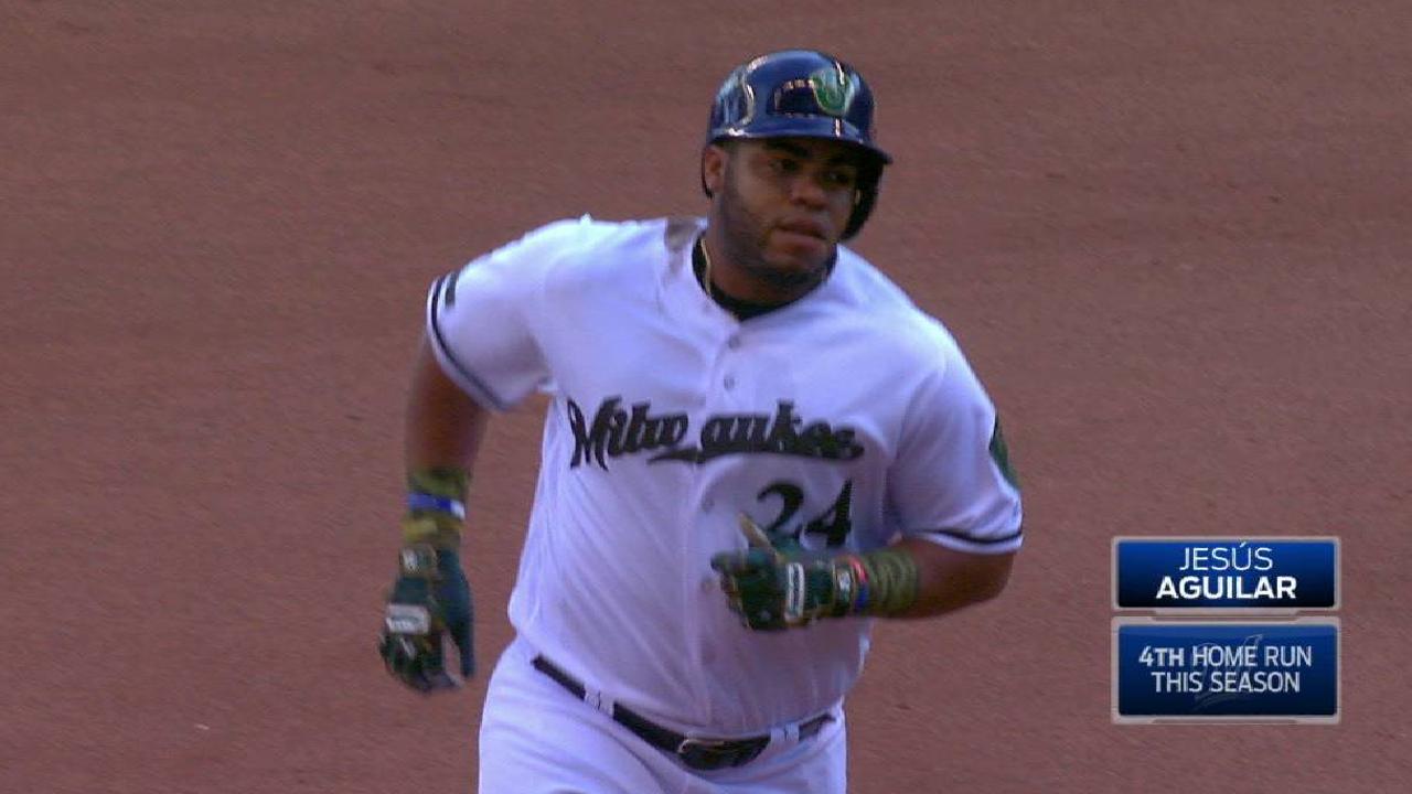 Aguilar's solo home run