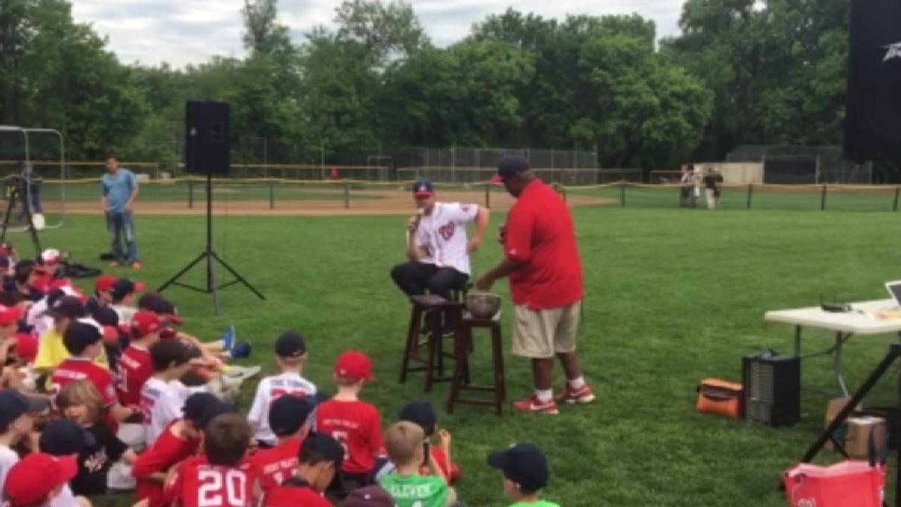 Harper, Nats visit 200 youth players