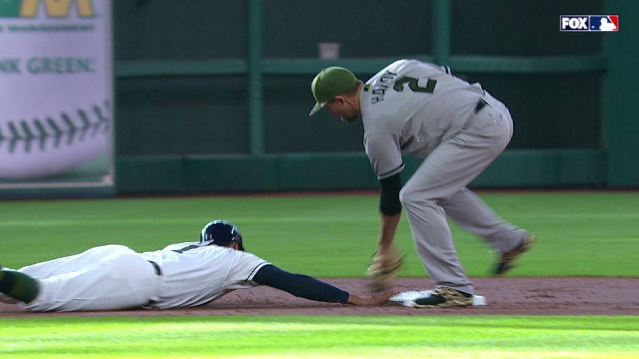 Miley picks off Correa