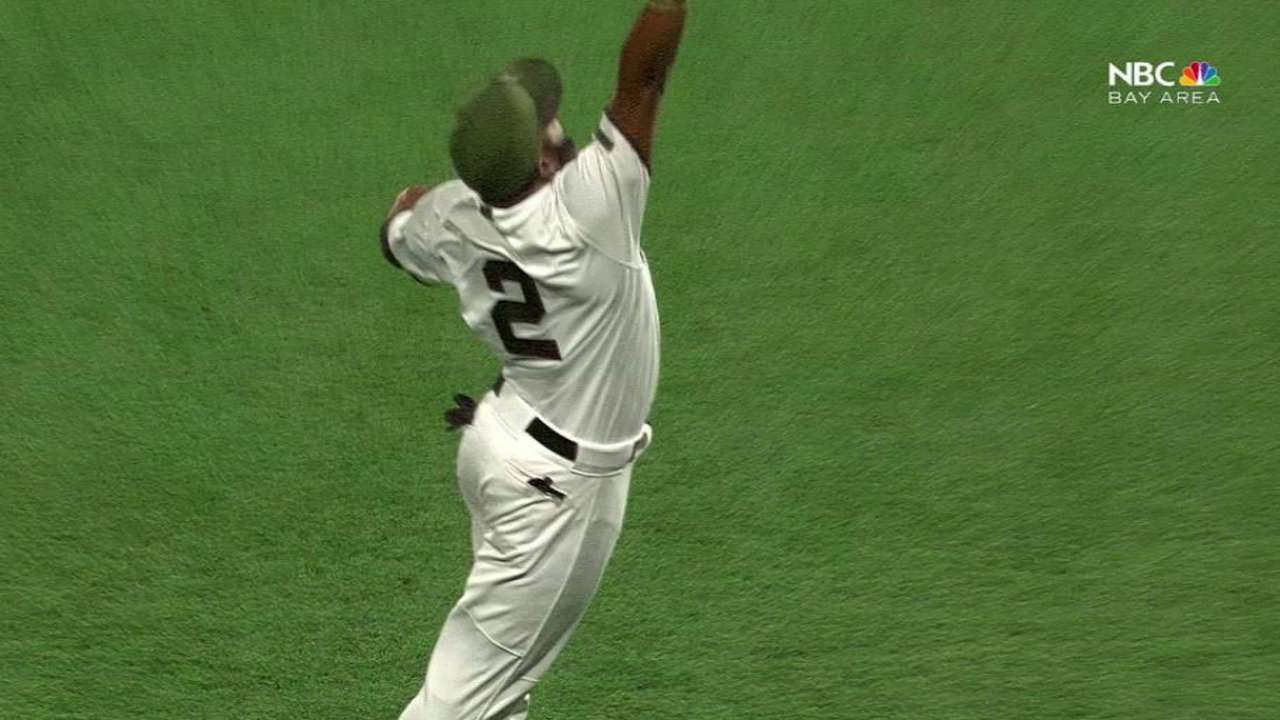 Span's leaping catch