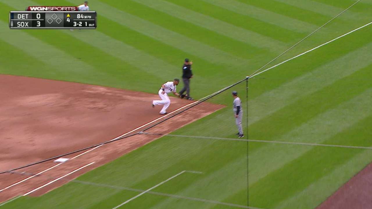 Abreu flashes the leather