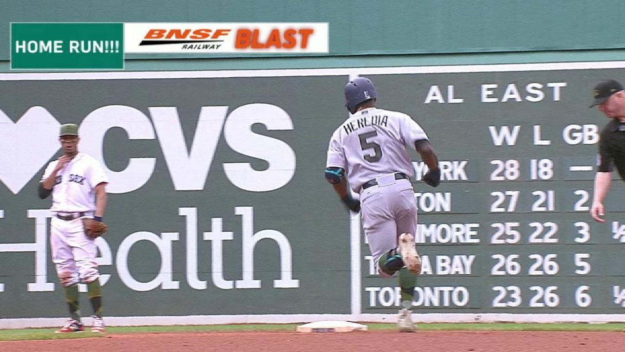 Image result for SEA@BOS: Cano hammers a two-run jack to center field