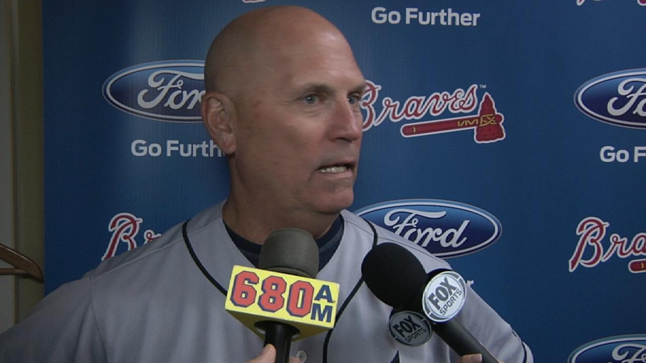 Snitker discusses loss to Giants