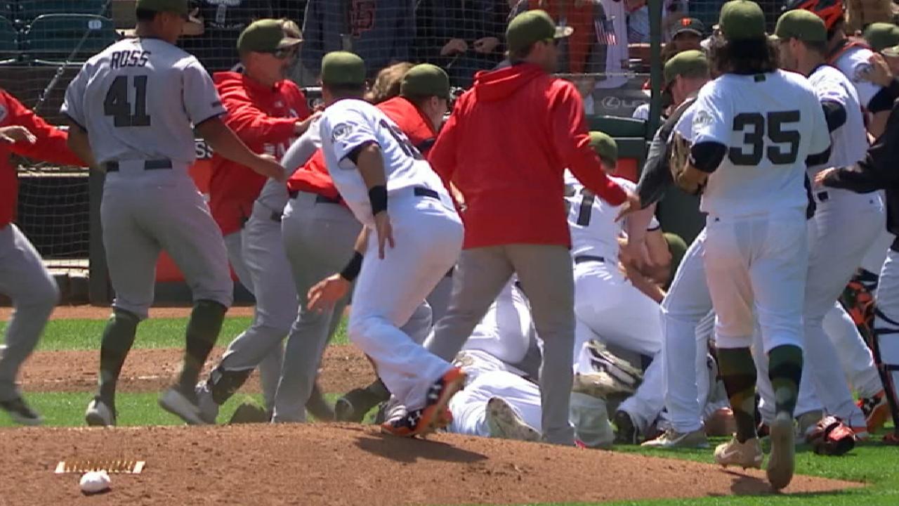 Giants, Nats on confrontation