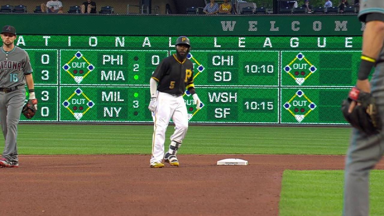 Harrison doubles to center