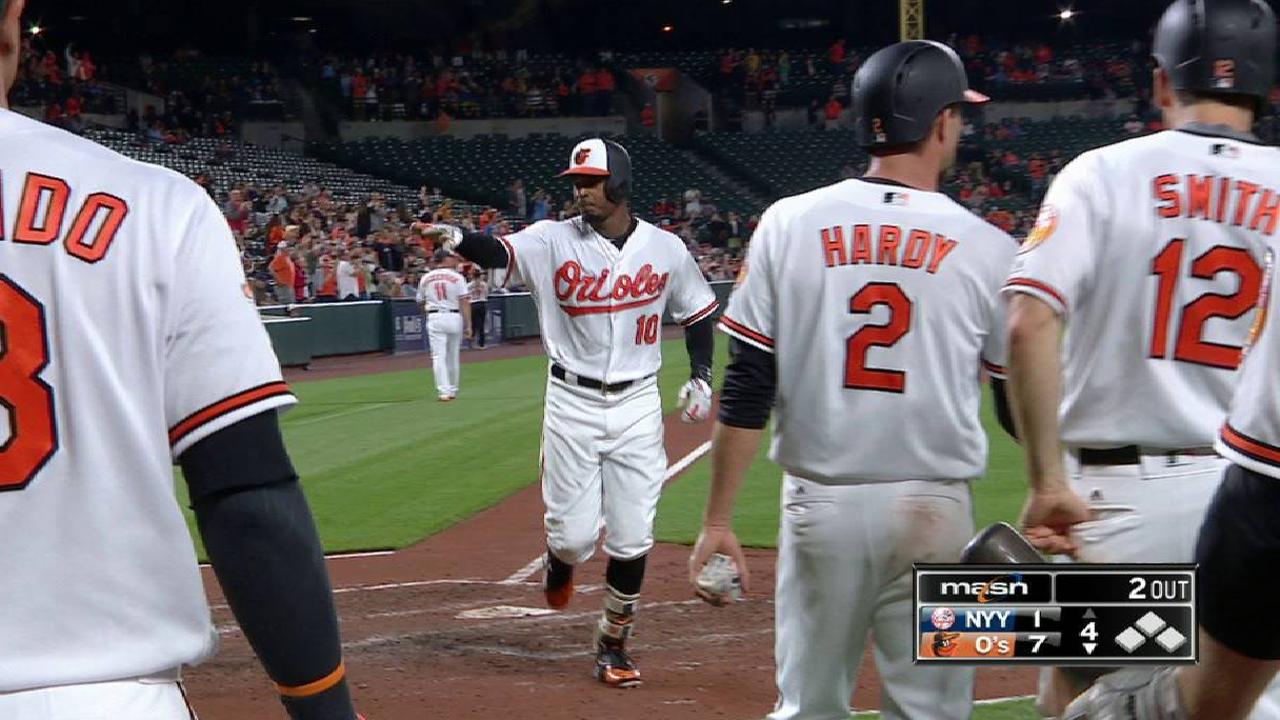 Jones, Davis lead O's big breakout vs. Yanks
