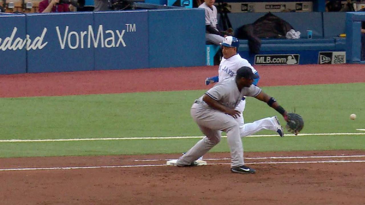 Carrera's bunt single