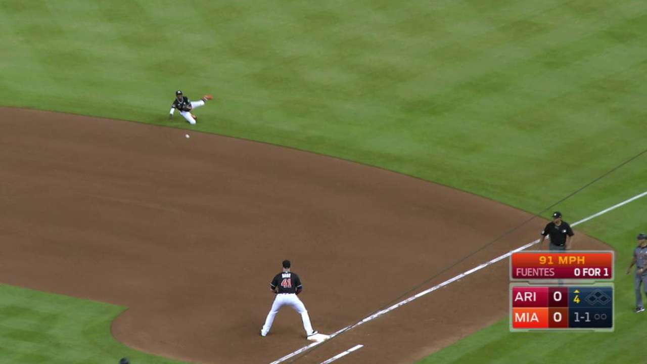 Gordon's terrific dive, throw