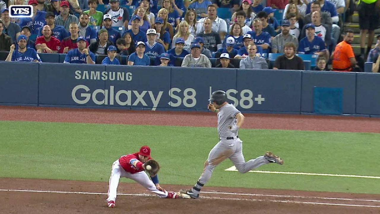 Holliday's RBI forceout