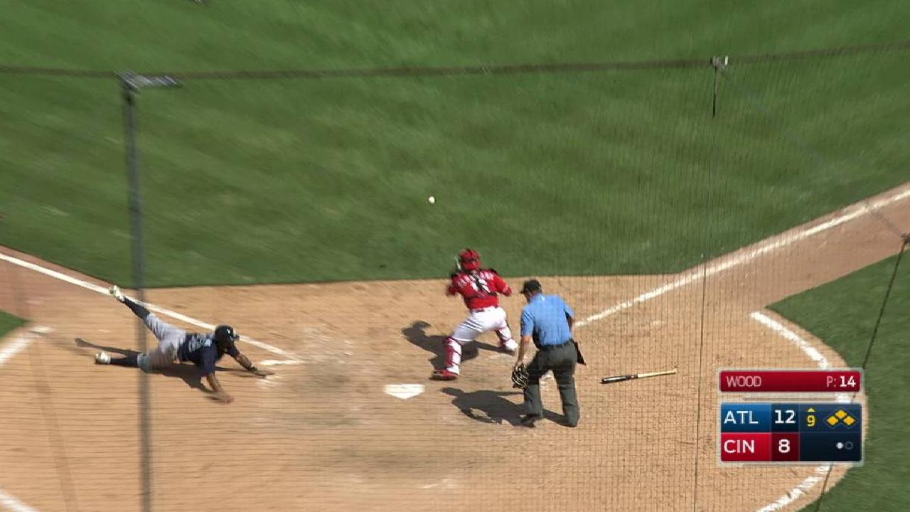 Inciarte dio cinco hits y Bravos apabullaron a Rojos a domicilio