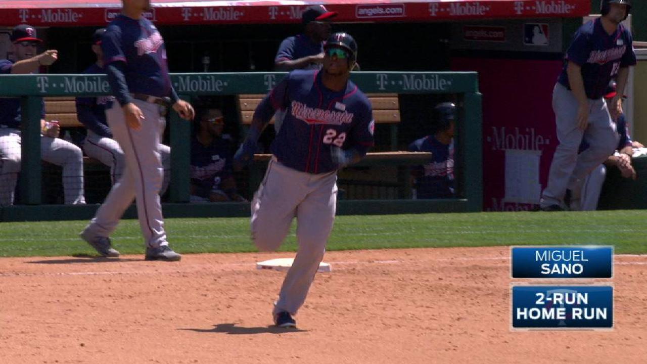 HR de Sanó y Castro comandan triunfo de Mellizos vs. Angelinos