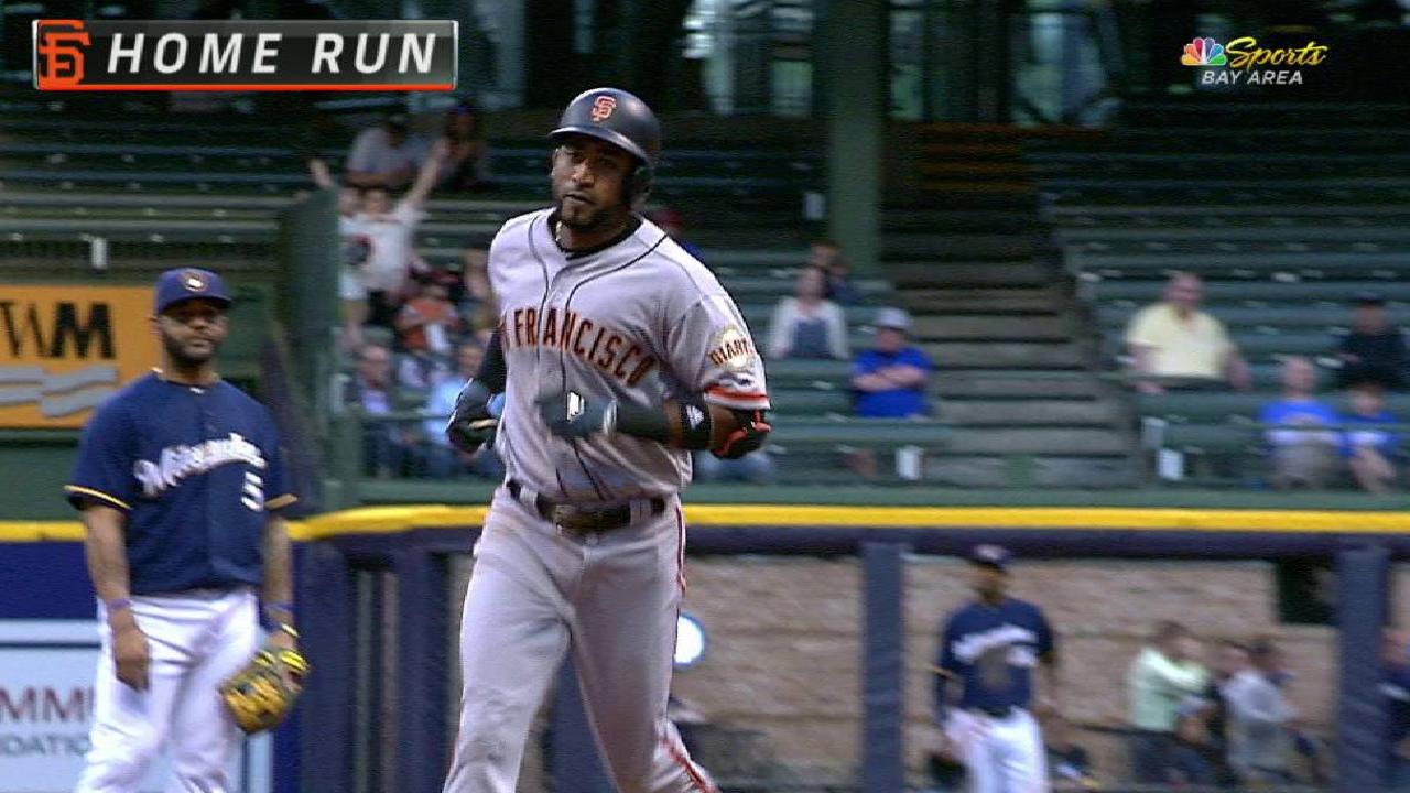 Núñez jonronea y ayuda a Samardzija, S.F. a ganar en Milwaukee
