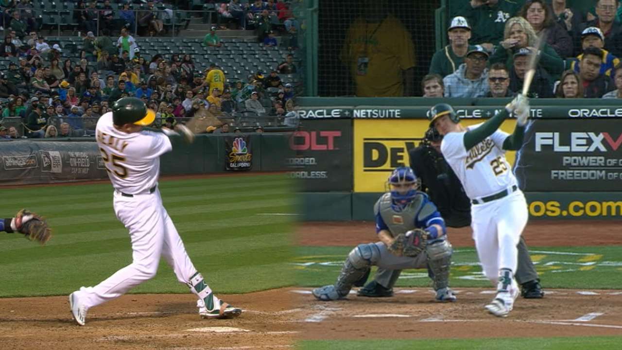 Ryon Healy remolca cinco y Atléticos doblegan a Azulejos