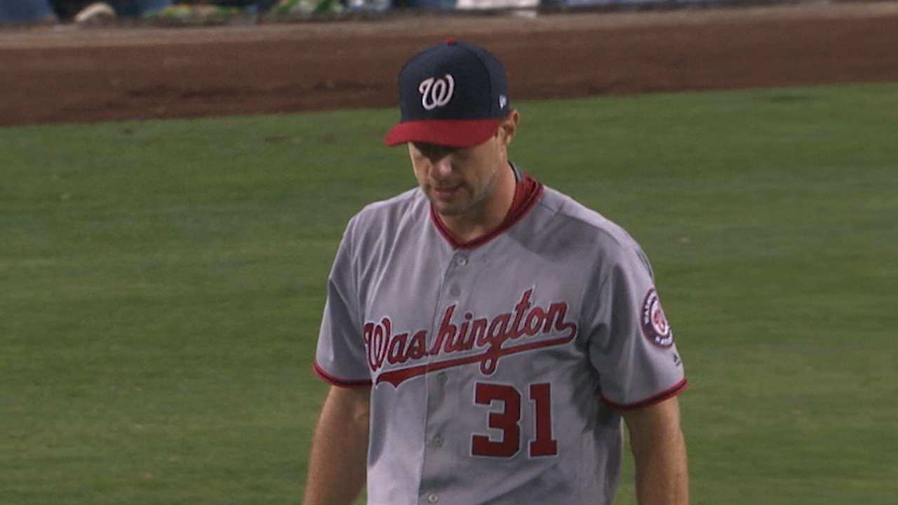 Con 14 ponches Max Scherzer lidera triunfo de Nacionales sobre Dodgers