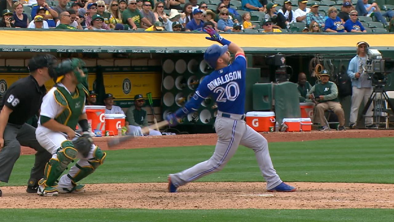 Poder de Josh Donaldson y Justin Smoak impulsa a Toronto sobre Oakland