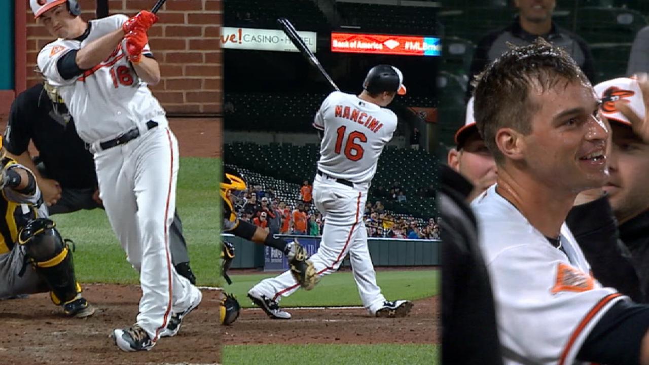 Mancini se llevó la noche con 2 HR en victoria de Orioles sobre Piratas