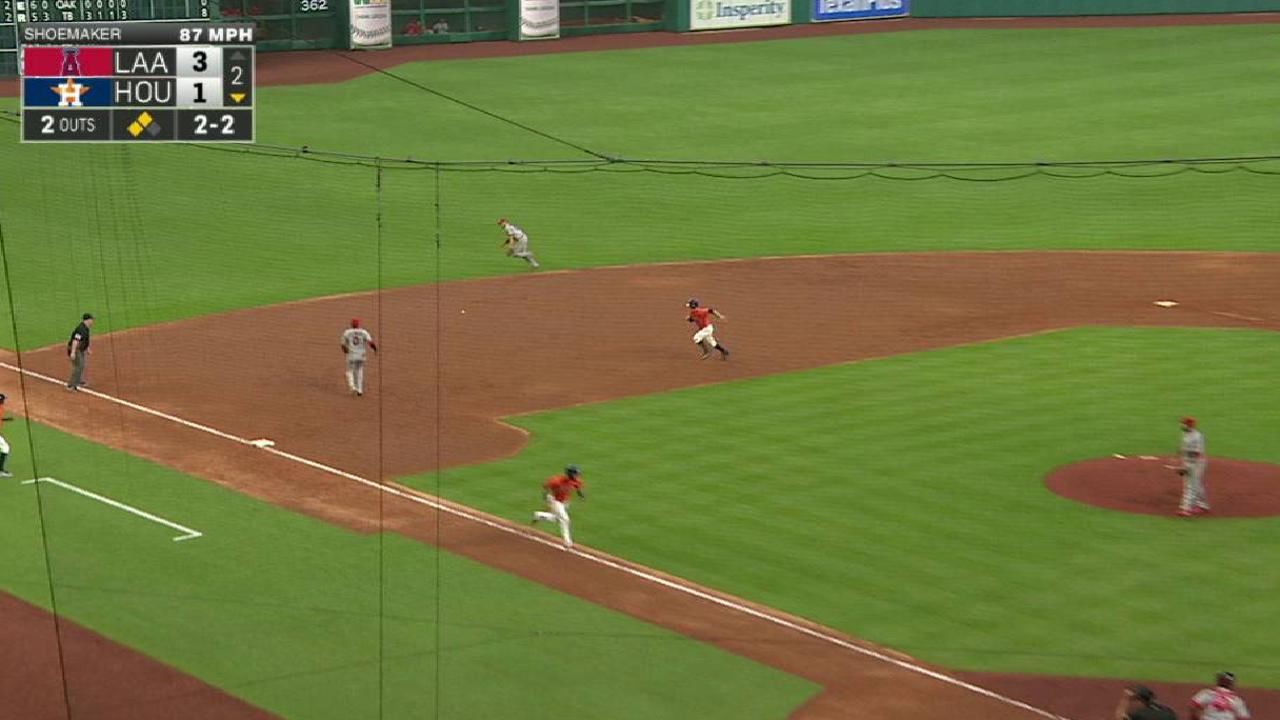 Marisnick's RBI infield single
