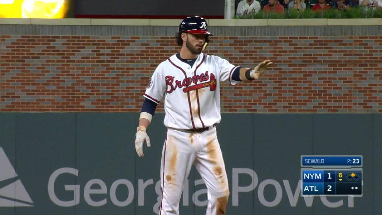 Dobletes de Swanson fueron claves en la victoria de Bravos vs. Mets