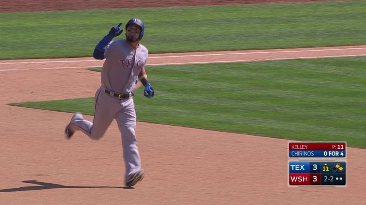 Rangers ganan con jonrón de Chirinos en la 11ra