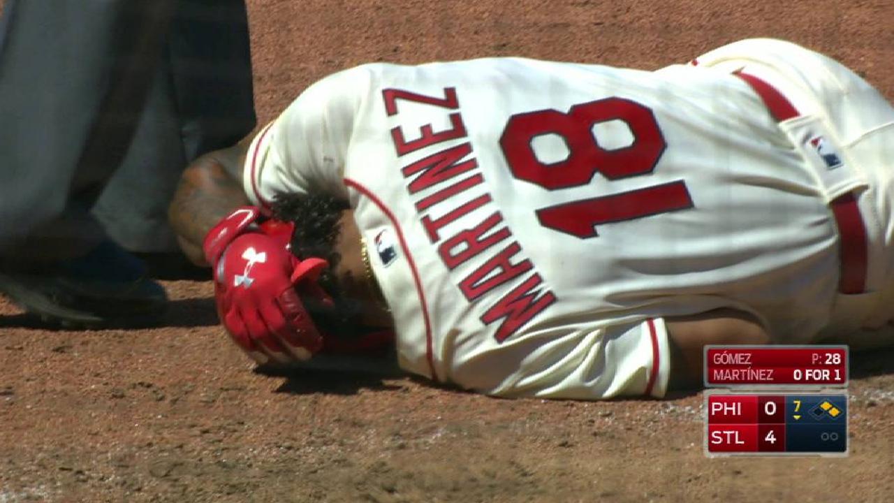Martinez stays in after HBP