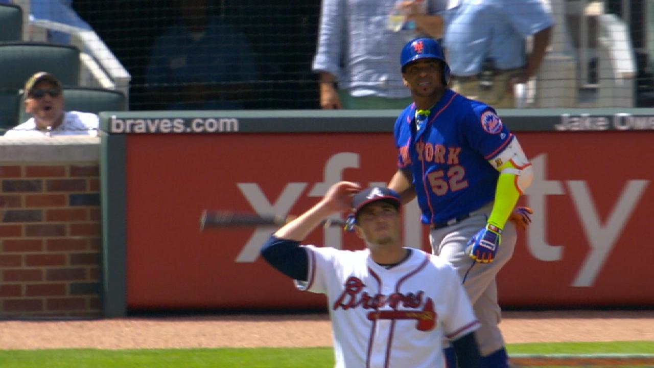 Céspedes pega grand slam y Mets barren a Bravos en doble cartelera
