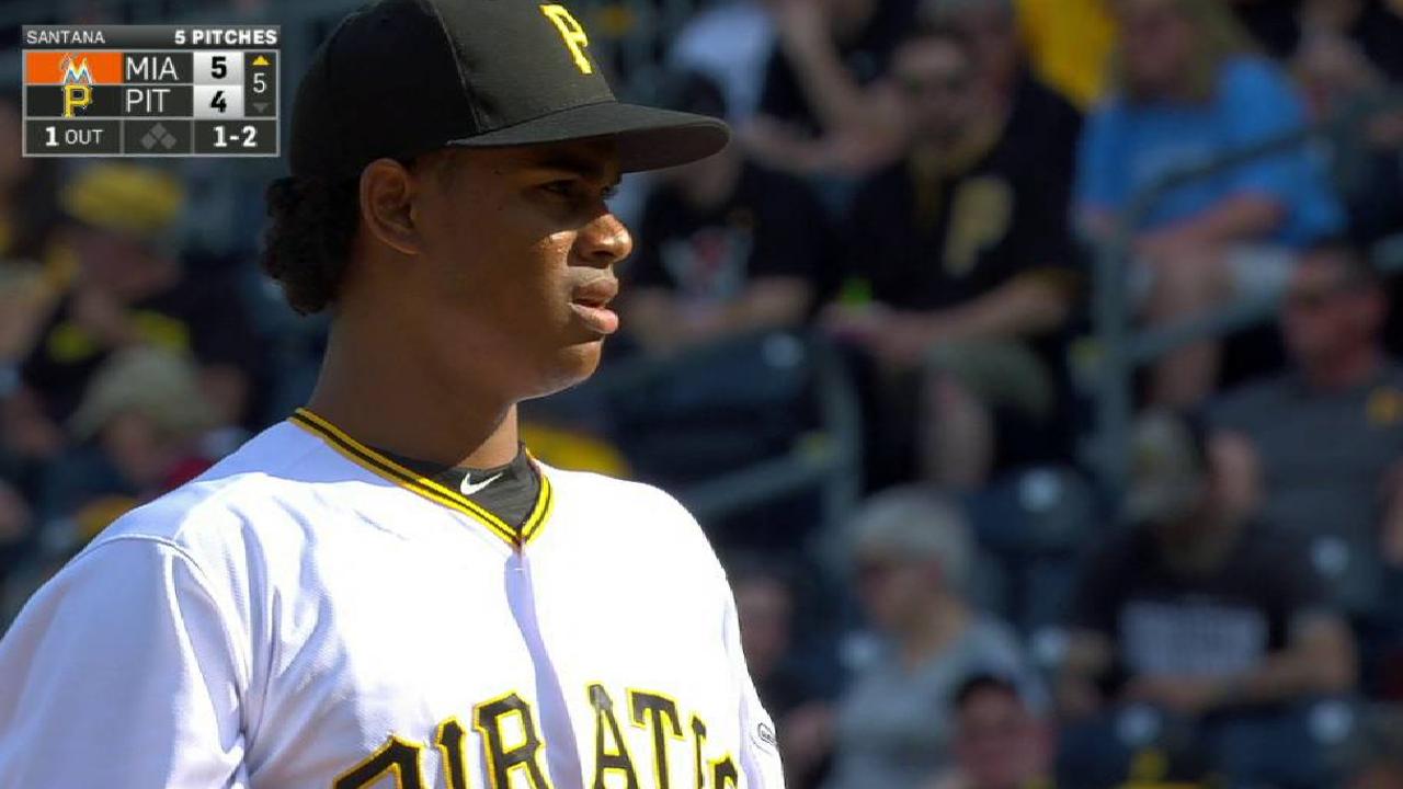 Santana's first career strikeout