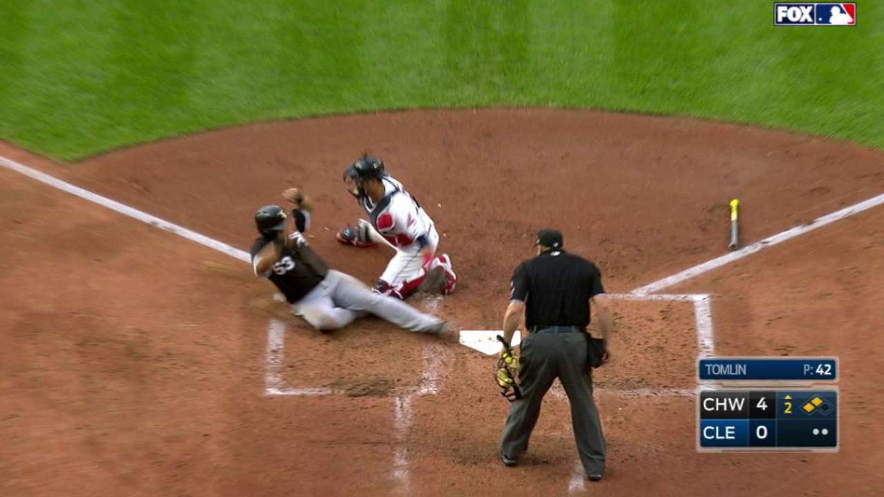 Indians relay cuts down Melky