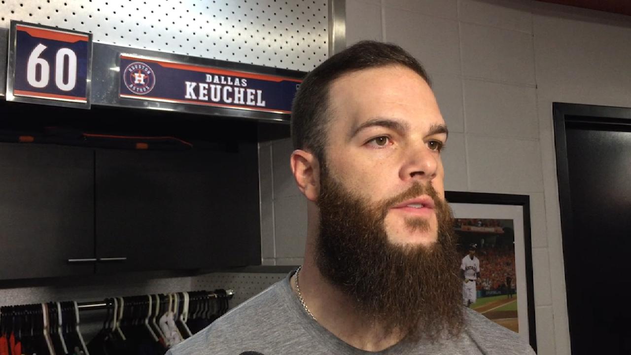 Keuchel on his injured neck