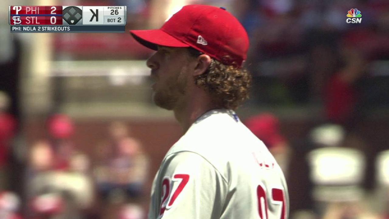 Nola strikes out Pham