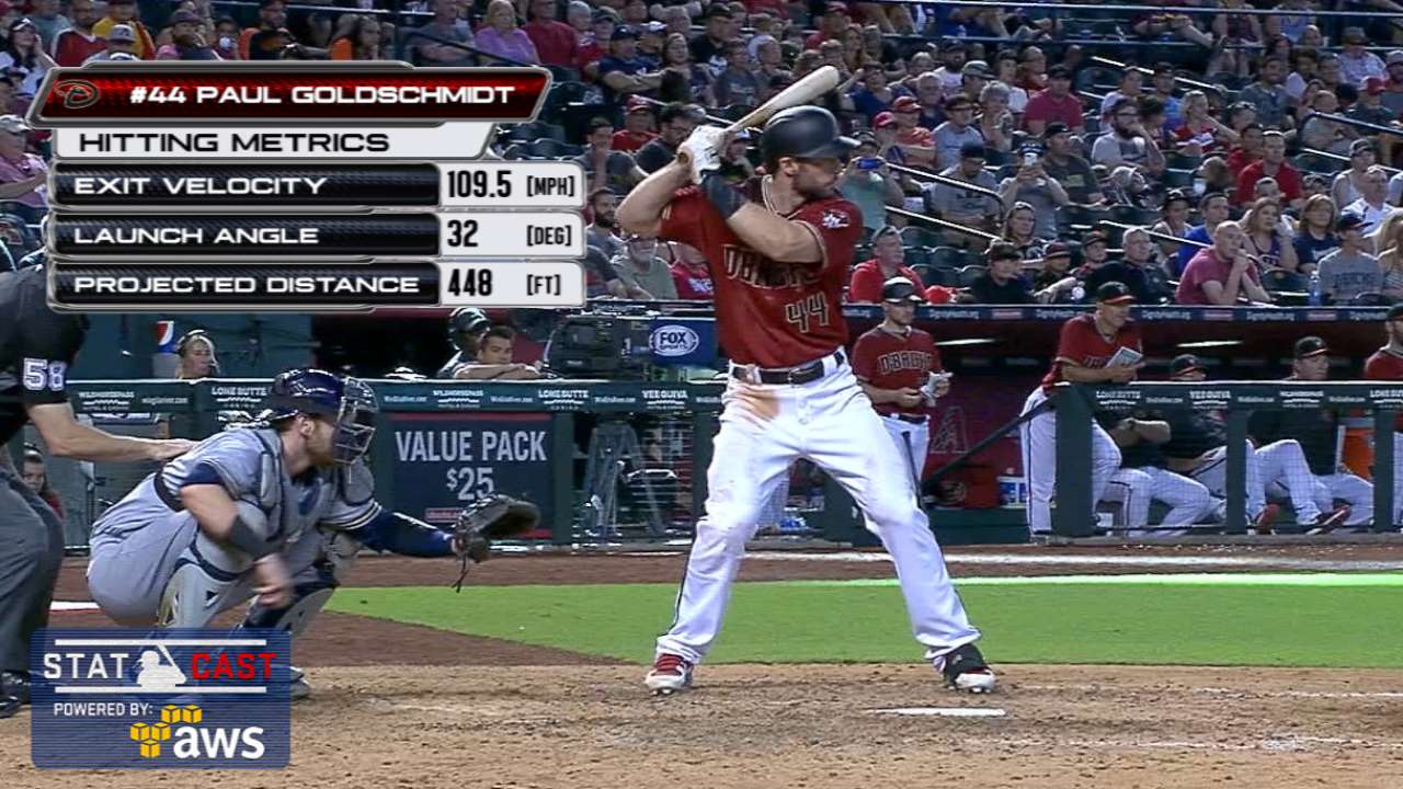 Statcast: Goldy's long slam