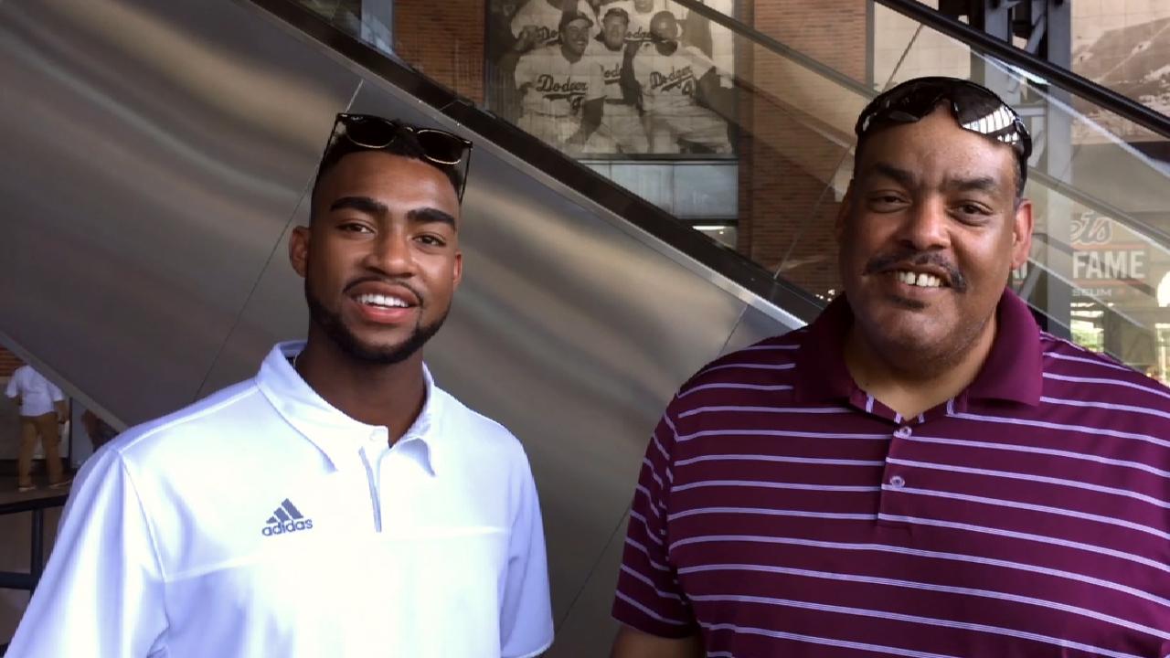 Jo Adell, dad on the MLB Draft