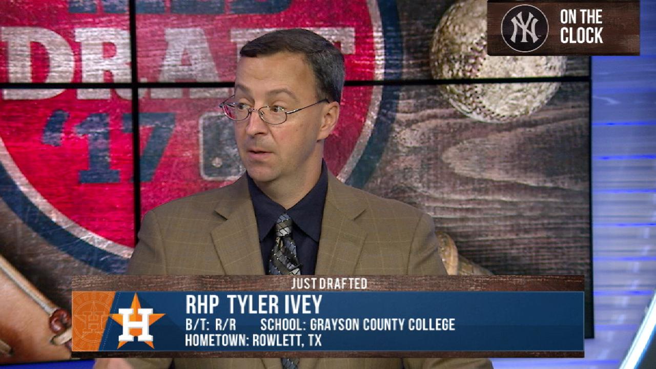 Astros draft RHP Ivey No. 91