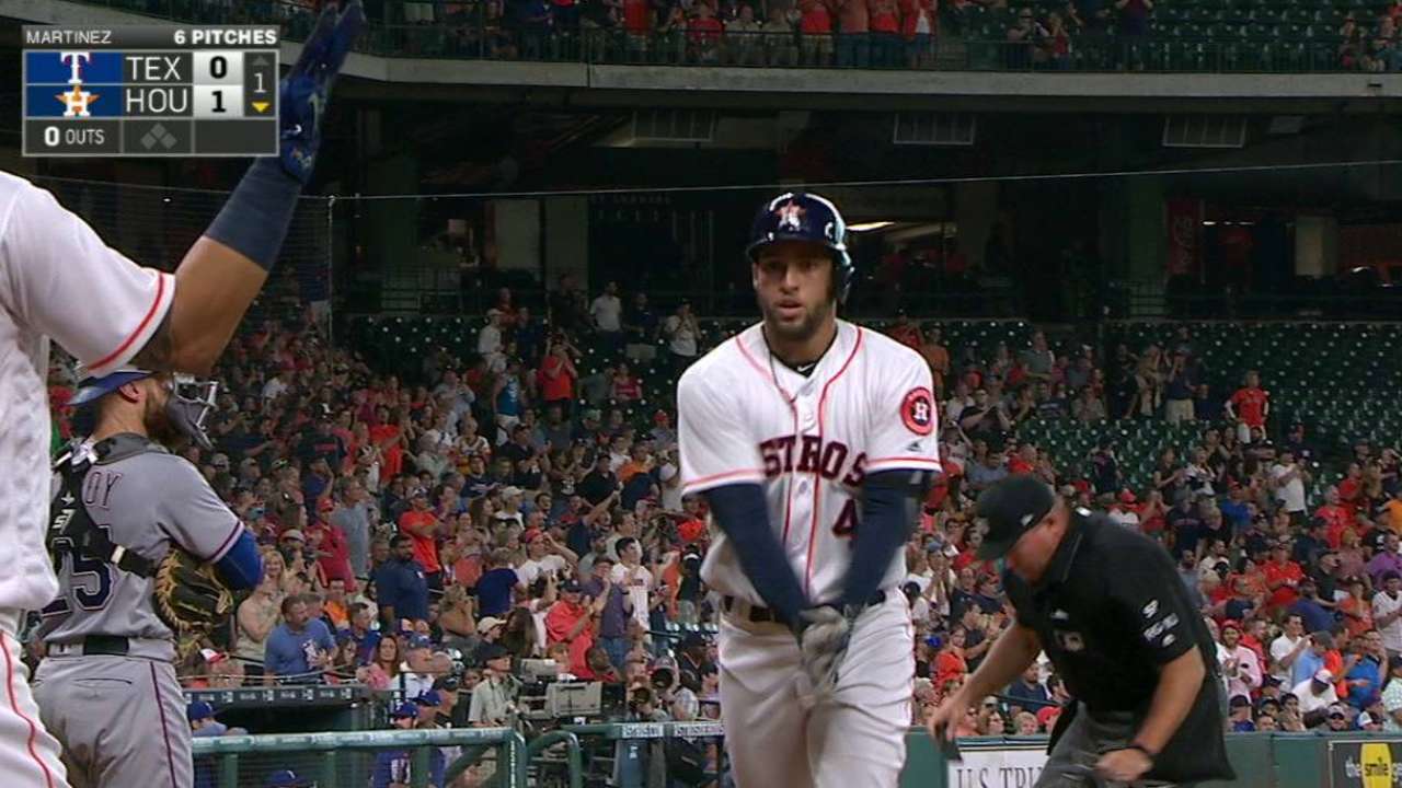 Astros homer twice, Peacock fans 10 in loss