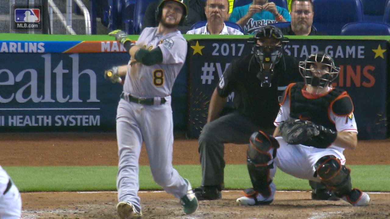 Lowrie's RBI double