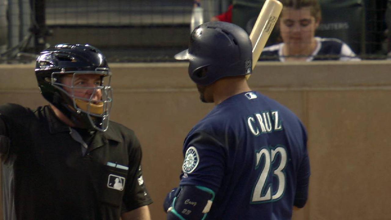 Cruz wants to hit after HBP