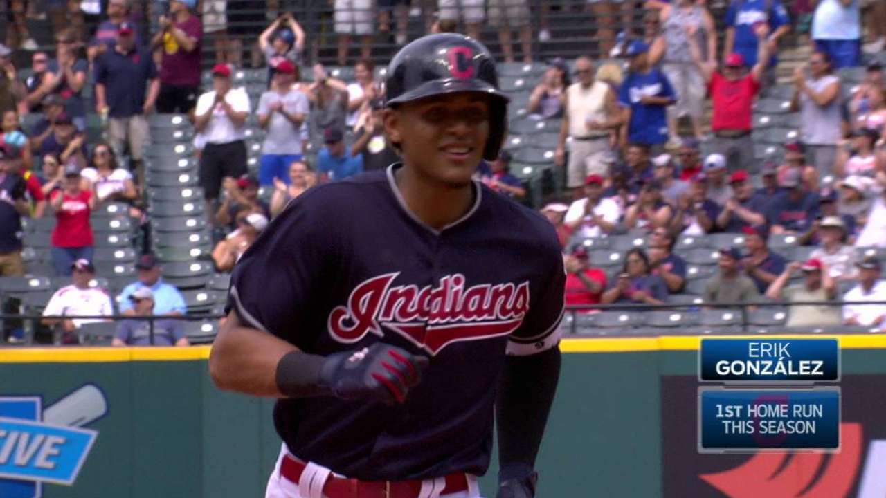 Gonzalez's first MLB homer