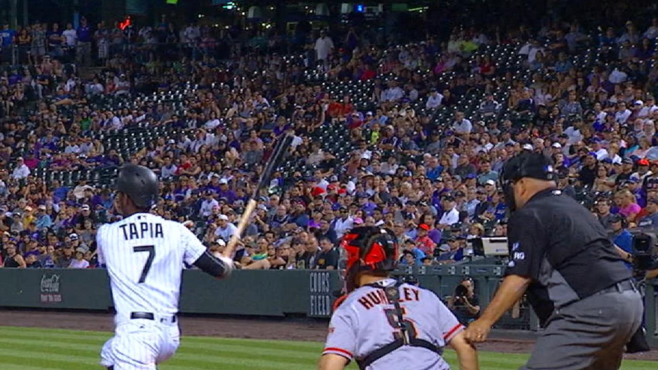 Reimel Tapia se ha hecho sentir esta semana con los Rockies